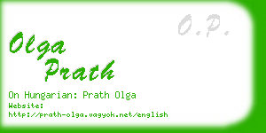 olga prath business card